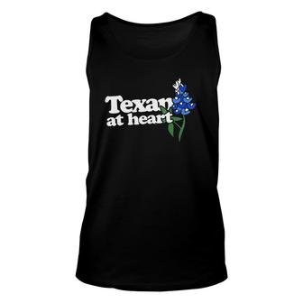 Texan At Hearttexas Bluebonnets Tee Texas Unisex Tank Top | Mazezy