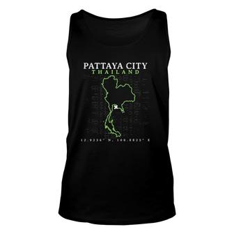 Thailand Pattaya City Map T Unisex Tank Top | Mazezy