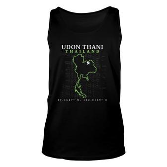 Thailand Udon Thani Map Unisex Tank Top | Mazezy