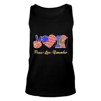 Thank You Veterans Day American Flag Heart Military Army Unisex Tank Top | Mazezy