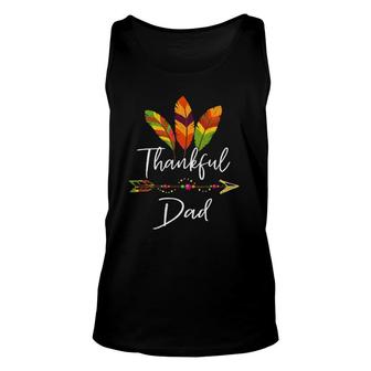 Thankful Dad Feather & Arrow Thanksgiving Gifts Unisex Tank Top | Mazezy