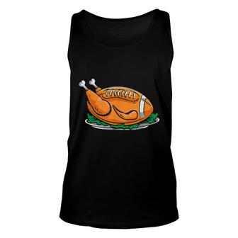 Thanksgiving Dinner Turkey Football Unisex Tank Top | Mazezy