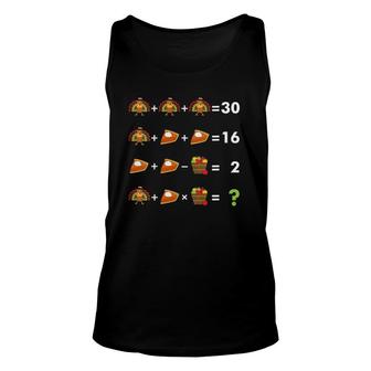 Womens Thanksgiving Math Teacher Order Of Operations Quiz V-Neck Tank Top | Mazezy