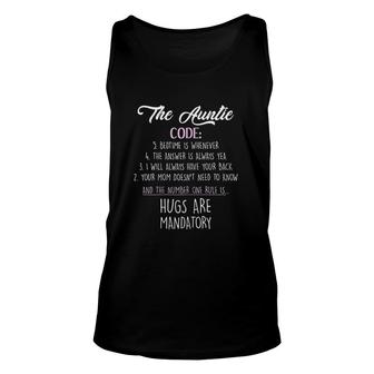 The Auntie Code Funny Aunt Gift Unisex Tank Top - Thegiftio