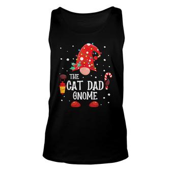 The Cat Dad Gnome Matching Family Christmas Gnome Pajama Unisex Tank Top | Mazezy