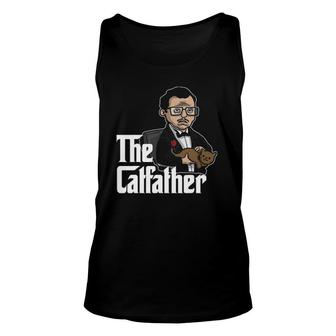 The Catfather Funny Cat Dad Father Of Cats Gift Unisex Tank Top | Mazezy