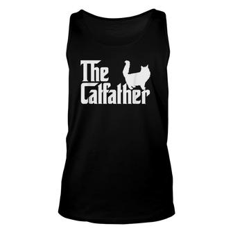 The Catfather Funny Cat Dad For Men Cat Lover Gifts Unisex Tank Top | Mazezy