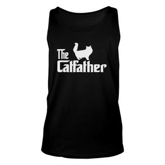 The Catfather Persian Cat Lover Funny Father Cat Dad Unisex Tank Top | Mazezy