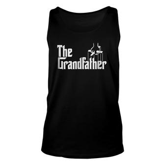 The Grandfather Funny Father's Day Godfather Fitted V-Neck Unisex Tank Top | Mazezy