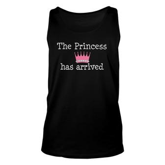 The Princess Has Arrived Pink Crown Unisex Tank Top | Mazezy