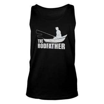 The Rodfather Nature Lover And Fisher Unisex Tank Top | Mazezy UK