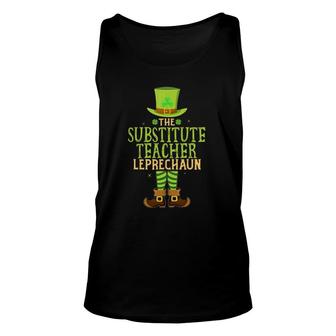 The Substitute Teacher Leprechaun Matching St Patrick's Day Unisex Tank Top | Mazezy