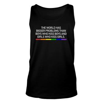 The World Has Bigger Problems Gay Pride Unisex Tank Top | Mazezy