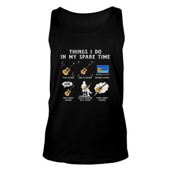Things I Do In My Spare Time Guitar Player Guitar Lover Unisex Tank Top - Thegiftio UK