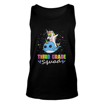 Third Grade Squad Unicorn Narwhal 3rd Grade Unisex Tank Top | Mazezy