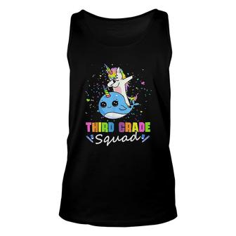 Third Grade Squad Unicorn Narwhal 3rd Grade Unisex Tank Top | Mazezy