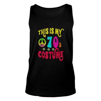 This Is My 70s Costume Funny Groovy Peace Halloween Unisex Tank Top - Seseable