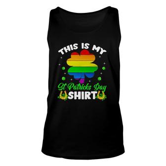 This Is My St Patrick's Day Cute Gay Pride Lgbtq Gifts Unisex Tank Top | Mazezy