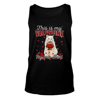 This Is My Valentine Pajama Turkish Angora Cat Unisex Tank Top | Mazezy