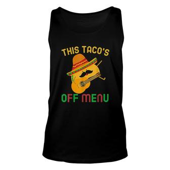 This Tacos Off Menu Funny Bachelor Bachelorette Kawaii Taco Unisex Tank Top - Thegiftio
