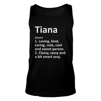 Tiana Definition Personalized Name Funny Birthday Gift Idea Unisex Tank Top | Mazezy DE