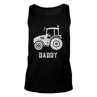 Tractor Daddy Farming Design Farmer Farm Novelty Gifts Unisex Tank Top | Mazezy