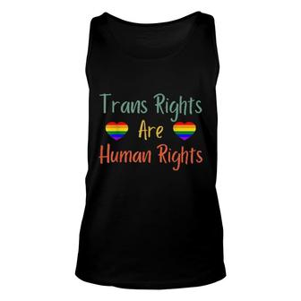 Trans Rights Are Human Rights Lgtbq Bi Pride Gay Pride Unisex Tank Top | Mazezy AU