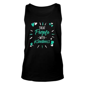 Treat People With Kindness Hearts Style Unisex Tank Top | Mazezy DE