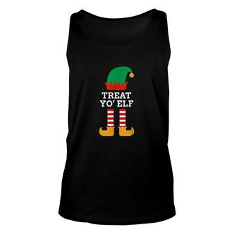 Treat Yo Elf Christmas Xmas Funny Pun Santas Helpers Elves Unisex Tank Top - Thegiftio