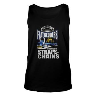Truck Driver Flatbed Tractor Trucker Tshirts Unisex Tank Top - Thegiftio UK