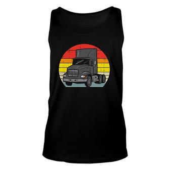 Truck Retro Truckin Big Rig Semi Trailer Driver Trucker Tank Top | Mazezy