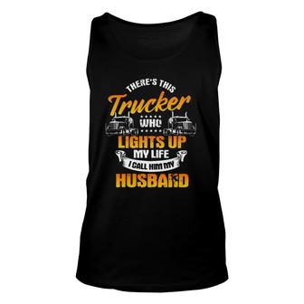 Trucker Gifts Tractor Trailer Truck 18 Wheeler Married Wife Unisex Tank Top | Mazezy