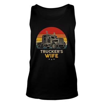 Trucker's Wife Vintage Trucker Retro Style Unisex Tank Top | Mazezy