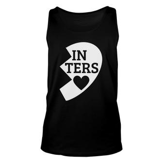 Twin Sisters Heart Matching Set 2 Of 2 Ver2 Unisex Tank Top | Mazezy
