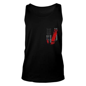 Two Sided Logging Flag Red Logger Felling A Tree Unisex Tank Top - Thegiftio UK