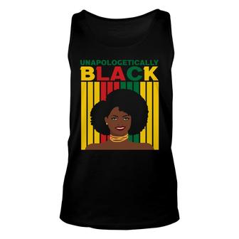 Unapologetically Black Girl Black History Melanin Color Unisex Tank Top - Thegiftio UK