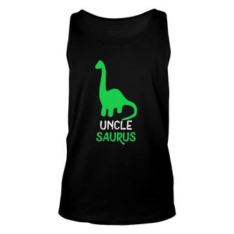 Uncle Saurus Funny Dinosaur Unclesaurus Gift Father's Day Unisex Tank Top | Mazezy