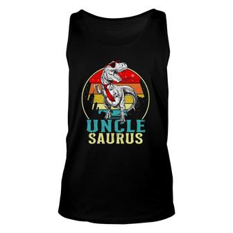 Uncle Saurusrex Dinosaur Uncle Saurus Fathers Day Unisex Tank Top | Mazezy