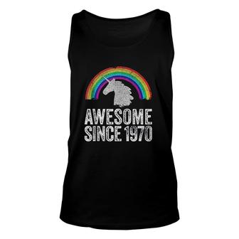 Unicorn Rainbow Since 1970 Unisex Tank Top | Mazezy