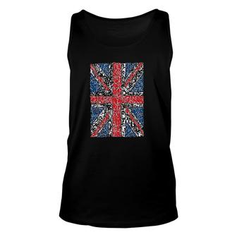Union Jack Muscle United Kingdom Distressed British Flag Unisex Tank Top | Mazezy