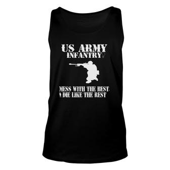 Us Army Infantry 'Mess With The Best' American Military Unisex Tank Top | Mazezy UK