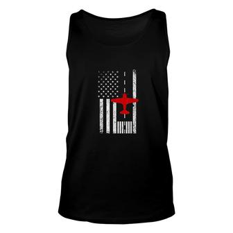 Us Flag Airport Unisex Tank Top | Mazezy