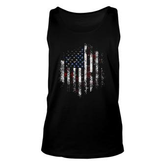 Usa 4Th Of July Blue Red & White American Flag Unisex Tank Top | Mazezy
