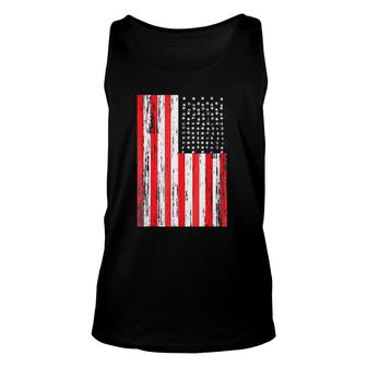 Usa Flag 4Th July 4 Red White Blue Stars Stripes Unisex Tank Top | Mazezy