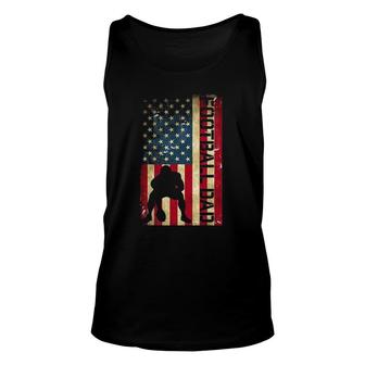 Mens Usa Flag Football Dad Pittsburgh Lineman Fathers Day Tank Top | Mazezy