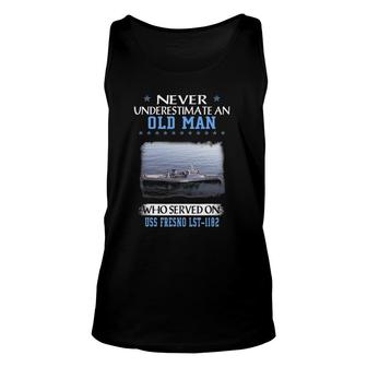 Uss Fresno Lst 1182 Veterans Day Father's Day Unisex Tank Top | Mazezy