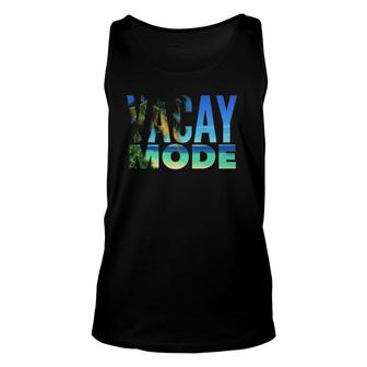 Vacay Mode Summer Vacation Tropical Beach Palm Trees & Ocean Tank Top | Mazezy