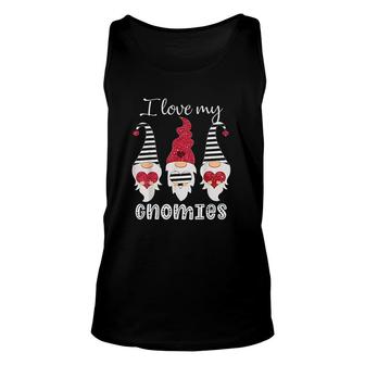 Valentine Gnomes I Love My Gnomies Unisex Tank Top - Thegiftio UK