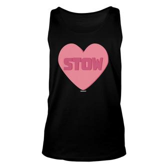 Valentine's Day Candy Heart Stow Coworker Swagazon Associate Tank Top | Mazezy