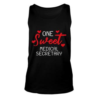 Valentines Day Medical Secretary Sweet Heart Gift Unisex Tank Top | Mazezy